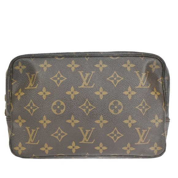 Auth LOUIS VUITTON Trousse Toilette 23 Clutch Hand Bag Monogram Brown - Picture 12 of 16